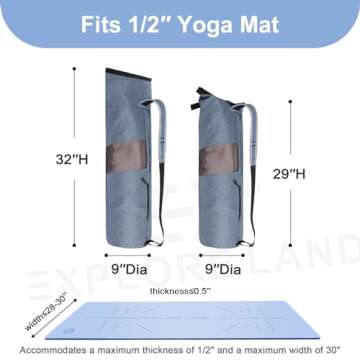 Explore Land Yoga Mat Bag with Breathable Mesh and Pockets