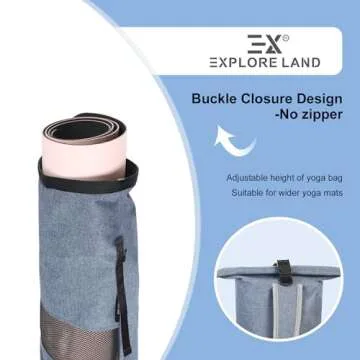 Explore Land Yoga Mat Bag with Breathable Mesh and Pockets