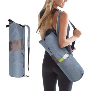 Explore Land Yoga Mat Bag with Breathable Mesh and Pockets