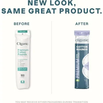 Cliganic Premium Cotton Rounds for Face, 100% Pure Cotton