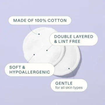 Cliganic Premium Cotton Rounds for Face, 100% Pure Cotton
