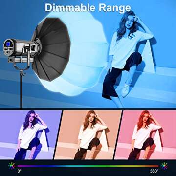 GVM SD80S 80W COB Video Light Kit, 5600K Continuous Lighting for Photography with Bowens Mount Softbox&Stand, 8 Lighting Effects Support AC Adapter & NP Series Battery (DLQ)