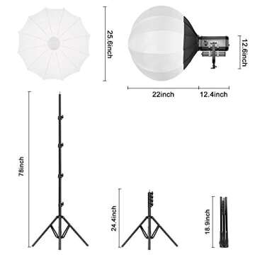 GVM SD80S 80W COB Video Light Kit, 5600K Continuous Lighting for Photography with Bowens Mount Softbox&Stand, 8 Lighting Effects Support AC Adapter & NP Series Battery (DLQ)