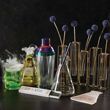 Creative Brands Sippin' Pretty Test Tube Bud Vases, 5-Piece, Gold