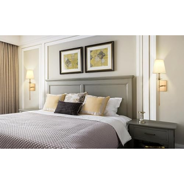 Wall Sconces Set of Two with Remote,Dimming 10-100% & Adjustable Colors 2700-6500K,Hardwired Wall Lamps White Fabric Shades,Wall Mounted Lamp with Night Light & Timer,Antique Brass,NOT Battery Powered