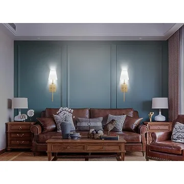 Wall Sconces Set of Two with Remote,Dimming 10-100% & Adjustable Colors 2700-6500K,Hardwired Wall Lamps White Fabric Shades,Wall Mounted Lamp with Night Light & Timer,Antique Brass,NOT Battery Powered