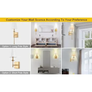 Wall Sconces Set of Two with Remote,Dimming 10-100% & Adjustable Colors 2700-6500K,Hardwired Wall Lamps White Fabric Shades,Wall Mounted Lamp with Night Light & Timer,Antique Brass,NOT Battery Powered