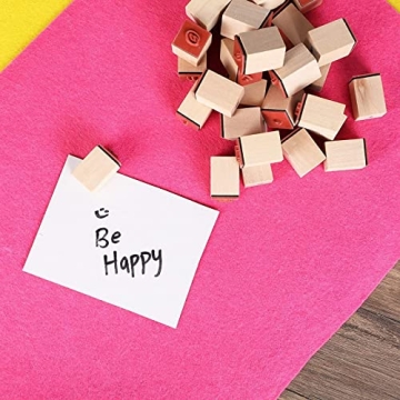 Charming Wood Rubber Alphabet Stamp Set for Creative Projects