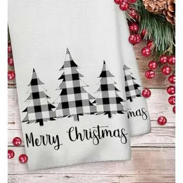 Decorative Christmas Kitchen Towels for Holiday Cheer