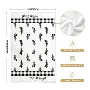 Decorative Christmas Kitchen Towels for Holiday Cheer