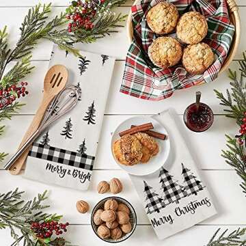 Decorative Christmas Kitchen Towels for Holiday Cheer