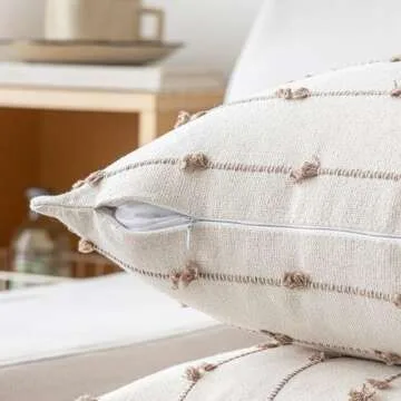 YEENAASY Boho Throw Pillow Covers Set of 2 Decorative Cushions