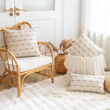 YEENAASY Boho Throw Pillow Covers Set of 2 Decorative Cushions