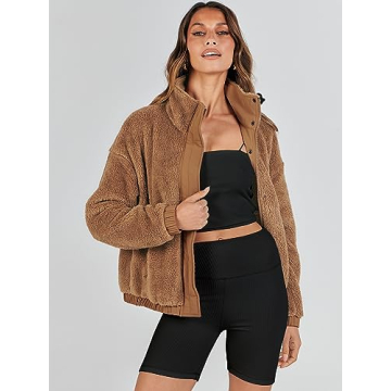 ANRABESS Women's Fleece Jacket Comfortable Chic Layer