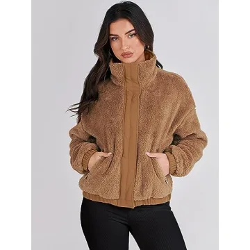 ANRABESS Women's Fleece Jacket Comfortable Chic Layer
