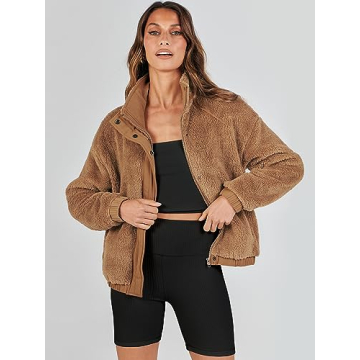 ANRABESS Women's Fleece Jacket Comfortable Chic Layer