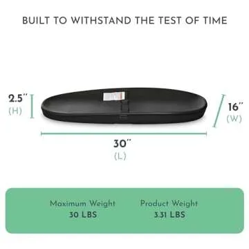 Evolur Eva Baby Changing Pad in Black, Soft, Lightweight and Portable Changing Pad, Fits All Changing Table, Waterproof Firm Padding