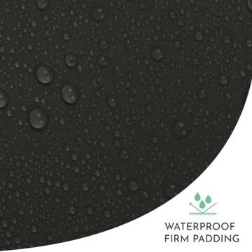 Evolur Eva Baby Changing Pad in Black, Soft, Lightweight and Portable Changing Pad, Fits All Changing Table, Waterproof Firm Padding