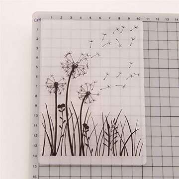 Welcome to Joyful Home 1PC Dandelion Background Embossing Folder for Card Making Floral DIY Plastic Scrapbooking Photo Album Card Paper DIY Craft Decoration Template Mold