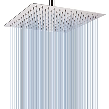Voolan Rain Shower Head - Luxurious 12" Showerhead for Home