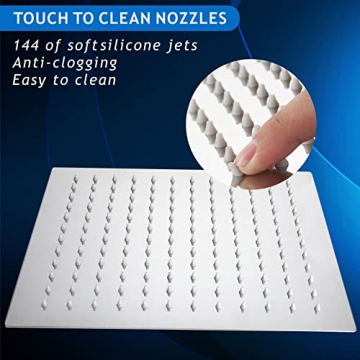 Voolan Rain Shower Head - Luxurious 12" Showerhead for Home