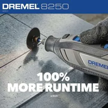 Dremel 8250-5 12V Lithium-Ion Variable Speed Cordless Rotary Tool with Brushless Motor - 5 Rotary Tool Accessories, 3Ah Battery, Charger, and Tool Bag