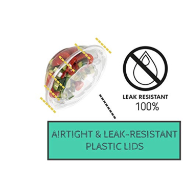 Smygoods 24 oz Disposable Salad Bowls with Lids