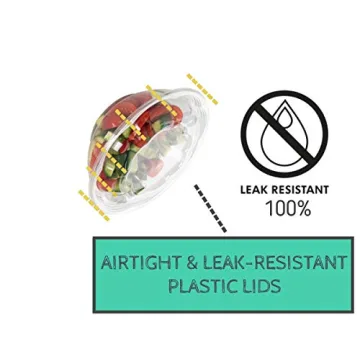 Smygoods 24 oz Disposable Salad Bowls with Lids