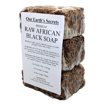 Natural Raw African Black Soap for Radiant Skin 3lb