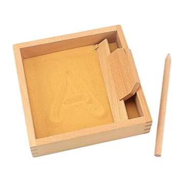 Baby Toy Montessori Language Toy Sand Tray Writing Abilty Yellow Sand Preschool Kindergarten Trainin...