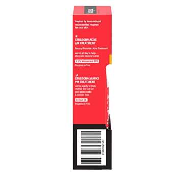 Neutrogena Stubborn Acne AM Treatment & Stubborn Marks PM Treatment, Dermatologist-Inspired Regimen for Stubborn Acne & Post-Acne Marks, 2.0 oz AM Treatment & 1.0 fl. oz PM Treatment