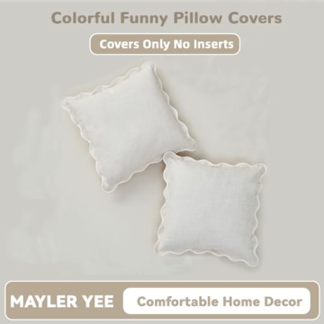 Elegant Mayler Yee Scalloped Pillow Covers Set of 2
