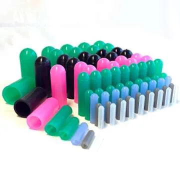 High Temp Masking Supply 160 Piece Silicone Rubber Plug and Cap Set - 1/16" to 3/4" Range - for Powder Coating, Painting, Ceramic Coating, Sealing Holes - Non-Toxic, Flexible, Reusable