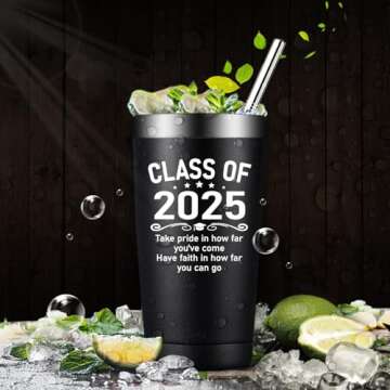 Fufandi Graduation Gifts - Class of 2025 Graduation Gifts - College Graduation Gifts for Him, Graduation Gifts 2025 High School - Congratulations Gifts for men - Graduation Tumbler Mug