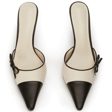 CKSNDLF Women's Bow Tie Kitten Heels for Elegant Occasions