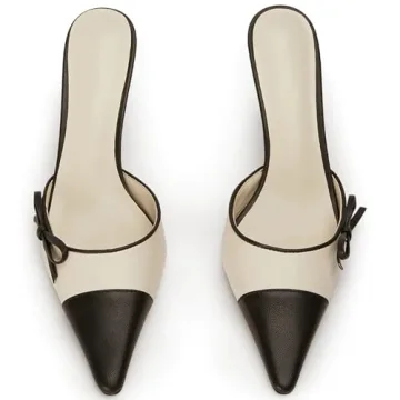 CKSNDLF Women's Bow Tie Kitten Heels for Elegant Occasions