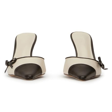 CKSNDLF Women's Bow Tie Kitten Heels for Elegant Occasions