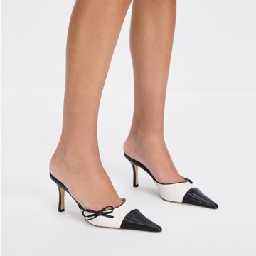 CKSNDLF Women's Bow Tie Kitten Heels for Elegant Occasions