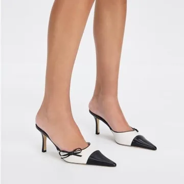 CKSNDLF Women's Bow Tie Kitten Heels for Elegant Occasions