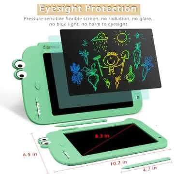 Jasonwell LCD Drawing Writing Tablet - Drawing Pad Doodle Board for Kids Toddlers Drawing Toy Educational Learning Toys Christmas Birthday Gift 2 3 4 5 6 7 8 Year Old Girls Boys (Green Dinosaur)