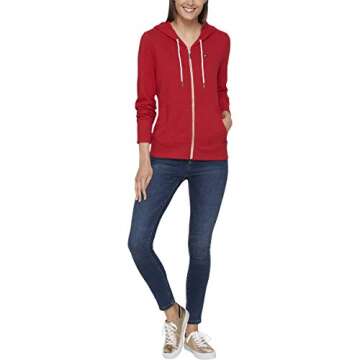 Tommy Hilfiger Flag Zip Hoodie Scarlet MD (US 8-10)