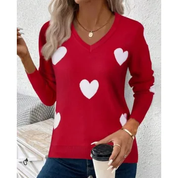 Gleeivy Trendy Heart Sweater for Women - Cozy & Chic
