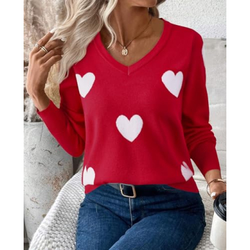 Gleeivy Trendy Heart Sweater for Women - Cozy & Chic