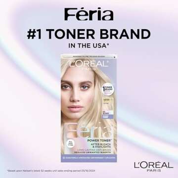 L'Oreal Paris Feria Long-Lasting Anti Brass Power Hair Toner, Ammonia Free Demi Permanent Hair Color...