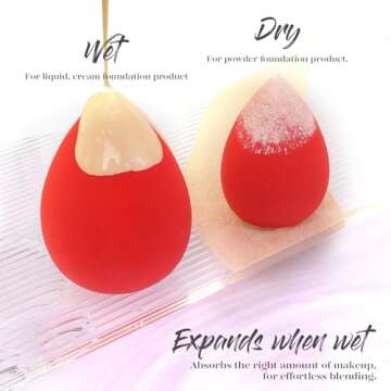 BEAKEY 5 Pcs Makeup Sponges Set for Flawless Look