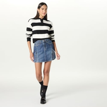 The Drop Joan Splitneck Polo Long Sleeve Sweater