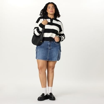 The Drop Joan Splitneck Polo Long Sleeve Sweater