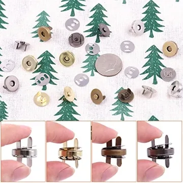 Tanstic 60 Sets 18mm Magnetic Button Snaps for Crafting