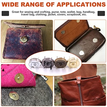 Tanstic 60 Sets 18mm Magnetic Button Snaps for Crafting