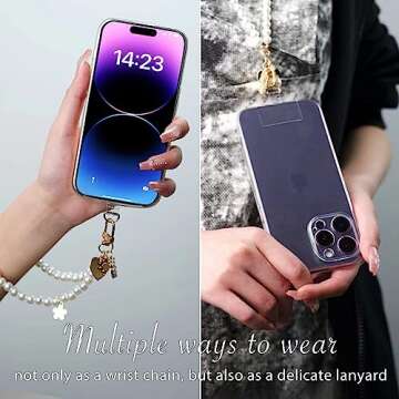 Stylish kelofam Phone Charm Beaded Lanyard for Women